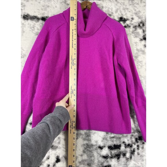 Athleta Wool Cashmere Aspen Turtleneck Sweater Womens Size Small Hot Pink - Picture 5 of 15